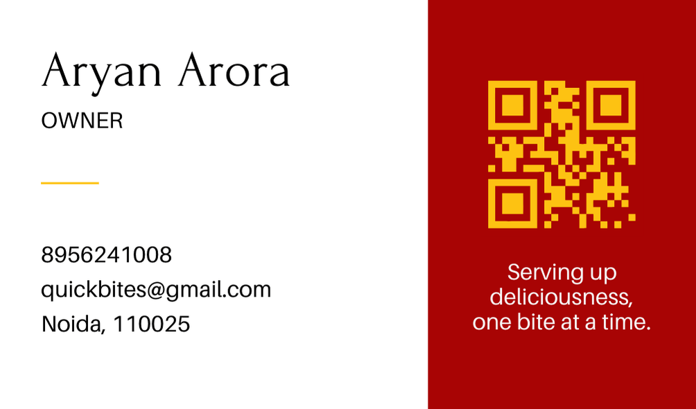 quick Bites Visiting Card